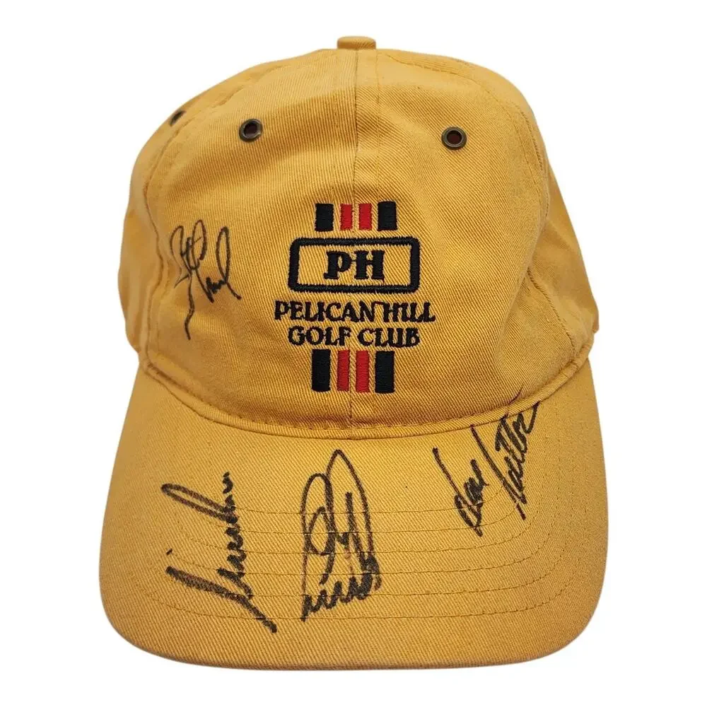 Pelican Hill Golf Club Snapback Hat Multi Signed Autographed Golf Cap